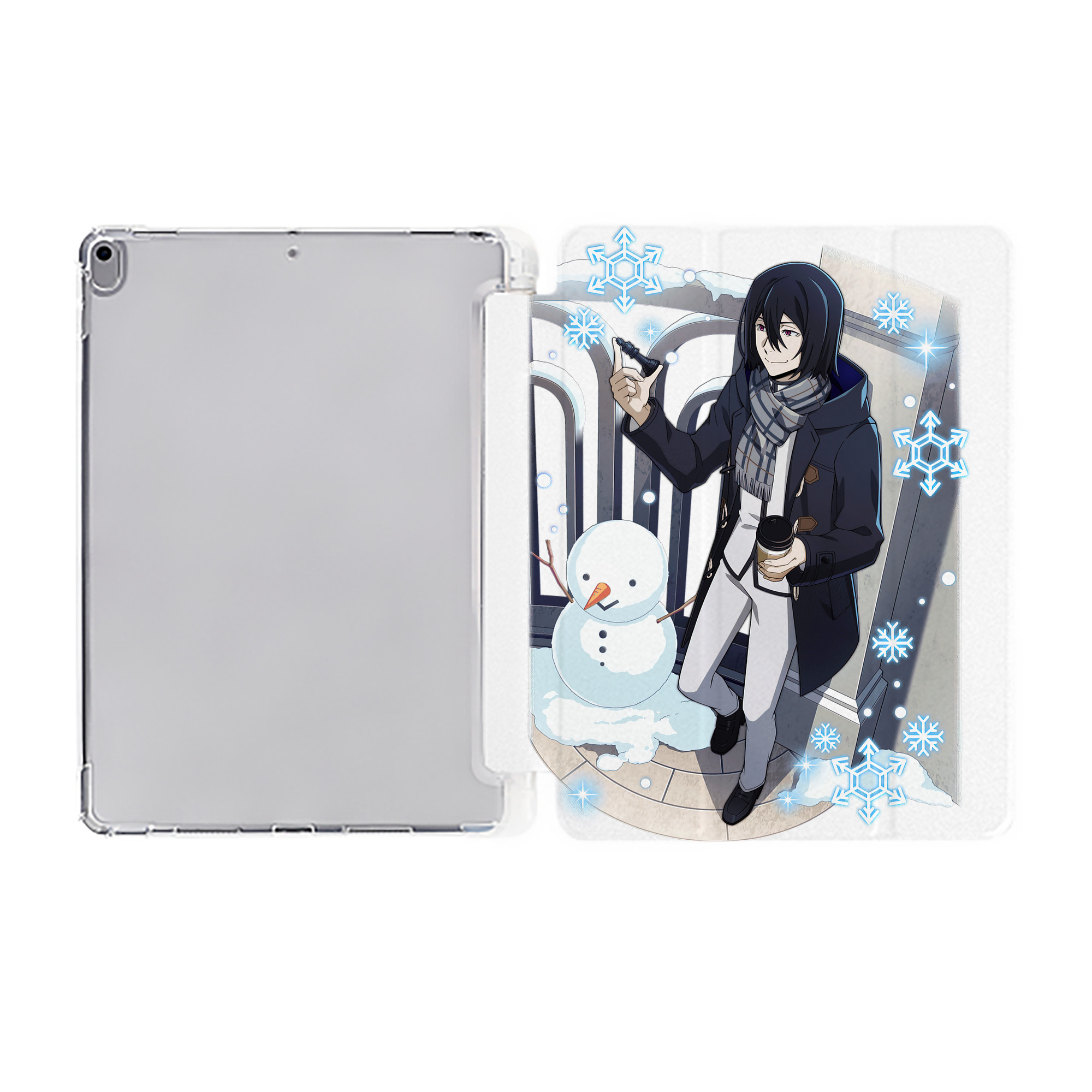 （画像用） 文豪ストレイドッグス Bungo Stray Dogs IPad ケース ペン収納付き 三つ折りスタンド PUレザー×シリコン 対応機種9.5/10.5/10.9インチ